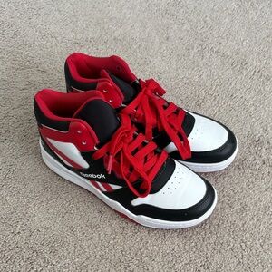 Reebok Black, Red, and White High-Tops